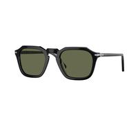 Persol Unisex Persol PO3292S 95/58 Sunglasses Acetate Black Green Squared Polarized