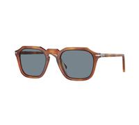 Persol PO3292S 96/56 Unisex Sunglasses Plastic Havana Blue Squared Normal
