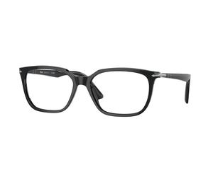 Persol PO3298V 95 Man Optical frames Acetate Black Transparent Squared Normal