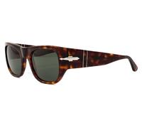Persol PO3308S 24/31 51 Havana/Green Square Unisex Sunglasses