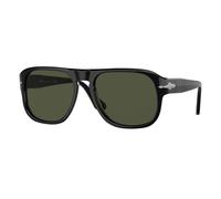 Persol PO3310S JEAN 95/31 Unisex Sunglasses Acetate Black Green Squared Normal