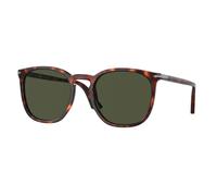 Persol Unisex Sunglass PO3316S - Frame color: Havana, Lens color: Green