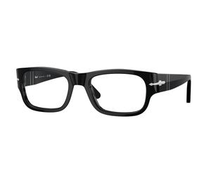 Persol PO3324V 95 Man Optical frames Acetate Black Transparent Pillow Normal