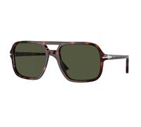 Persol PO3328S 24/31 Man Sunglasses Acetate Turtle Green Pilot Normal