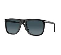 Persol PO3336S 95/S3 Unisex Sunglasses Acetate Black Blue Pilot Polarized Shaded