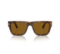 Persol Po3348s Square Sunglasses, Brown/Light Blue Stripes, 55 mm