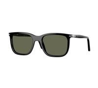 Persol PO3357S RENZO 95/58 Unisex Sunglasses Acetate Black Green Squared Polarized
