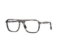 Persol PO3359V JACQUES 1238 Unisex Optical frames Acetate Black Transparent Squared Normal