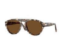 Persol PO3370S 122157 Unisex Sunglasses Acetate Multi-color Brown Pilot Polarized