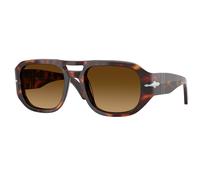 Persol PO3373S VINCENT 24/85 Unisex Sunglasses Acetate Turtle Brown Pilot Normal Shaded