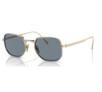 PERSOL PO5006ST 800556 Gold Silver Square Round Men's Titanium 47 mm Sunglasses