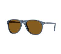 Persol PO9649S 121833 Man Sunglasses Acetate Blue Marrone Pilot Normal