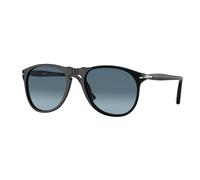 Persol PO9649S 95/Q8 Man Sunglasses Plastic Black Blue Pilot Normal Shaded