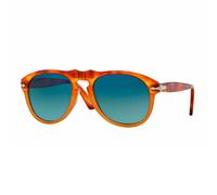 Persol Man PO0649 1025S3 Sunglasses Acetate Brown Blue Pilot Polarized