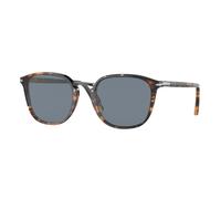 Persol Man PO3186S 1081R5 Sunglasses Acetate Brown Blue Round Normal