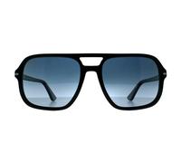 Persol Man Persol PO3328S 95/S3 Sunglasses Acetate Black Blue Pilot Polarized Shaded