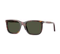 Persol Unisex PO3357S RENZO 24/31 Sunglasses Acetate Turtle Green Squared Normal