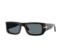 Persol PO3362S 95/3R Unisex Sunglasses Acetate Black Blue Pillow Polarized