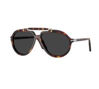 Persol Unisex Persol PO0202S 24/48 Sunglasses Acetate Turtle Grey Squared Polarized