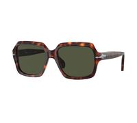 Persol Unisex Persol PO0581S 24/31 Sunglasses Acetate Turtle Green Squared Normal