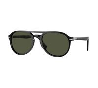 Persol Unisex Persol PO3235S EL PROFESOR SERGIO 95/31 Sunglasses Acetate Black Green Pilot Normal