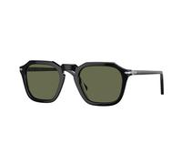 Persol Unisex Persol PO3292S 95/58 Sunglasses Acetate Black Green Squared Polarized