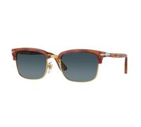 Persol Unisex Persol PO3327S 96/S3 Sunglasses Acetate Turtle Blue Squared Polarized Shaded
