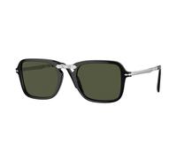 Persol Unisex Persol PO3330S 95/31 Sunglasses Acetate Black Green Squared Normal