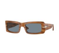 Persol Unisex Persol PO3332S FRANCIS 960/56 Sunglasses Acetate Turtle Blue Squared Normal Anti-glare