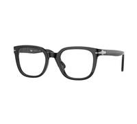 Persol Unisex PO3263V 95 Optical frames Acetate Black Transparent Squared Normal