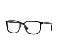 Persol Unisex PO3275V 95 Optical frames Acetate Black Transparent Squared Normal