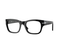 Persol Unisex PO3297V 95 Optical frames Acetate Black Transparent Squared Normal