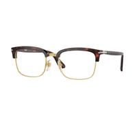 Persol Mens Brown Po3340v Lina Rectangle-frame Acetate and Metal Optical Glasses