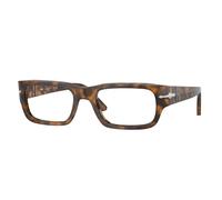 Persol Unisex PO3347V 1210 Optical frames Acetate Brown Transparent Squared Normal