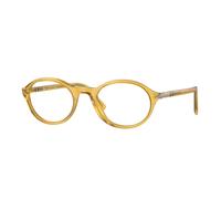 Persol Unisex PO3351V 204 Optical frames Acetate Yellow Transparent Round Normal