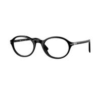 Persol Unisex PO3351V 95 Optical frames Acetate Black Transparent Round Normal