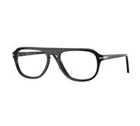 Persol Unisex PO3368V 95 Optical frames Acetate Black Transparent Pilot Normal