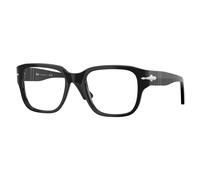 Persol Unisex PO3374V 95 Optical frames Acetate Black Transparent Squared Normal