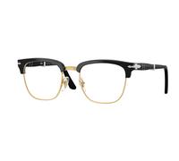 Persol Unisex PO3375V 1225 Optical frames Acetate Black Transparent Squared Normal