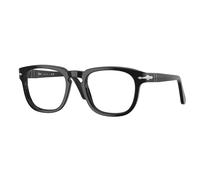 Persol Unisex PO3376V 95 Optical frames Acetate Black Transparent Squared Normal