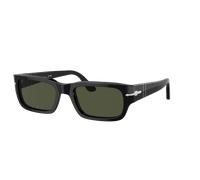 Persol Unisex Sunglass Adrien - Frame color: Black, Lens color: Green