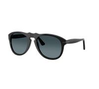 Persol Unisex Sunglass PO0649NE - Total Black Arrow - Frame color: Black, Lens color: Blue Gradient Polarized