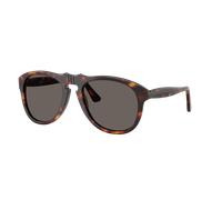 Persol Unisex Sunglass PO0649NE - Total Black Arrow - Frame color: Havana, Lens color: Dark Grey