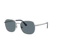 Persol Unisex Sunglass PO1009S - Frame color: Silver, Lens color: Dark Blue Polarized