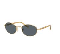 Persol Unisex Sunglass PO1018S Ida - Frame color: Gold, Lens color: Blue