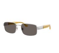 Persol Unisex Sunglass PO1022S - Frame color: Silver, Lens color: Dark Grey