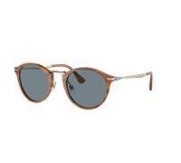 Persol Unisex Sunglass PO3166S - Calligrapher - Frame color: Striped Brown, Lens color: Light Blue