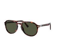 Persol Unisex Sunglass PO3235S - Frame color: Havana, Lens color: Green