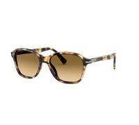 Persol Unisex Sunglass PO3244S - Frame color: Brown Striped Yellow, Lens color: Brown Gradient