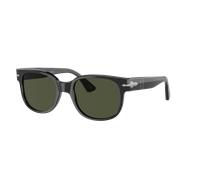 Persol Unisex Sunglass PO3257S - Frame color: Black, Lens color: Green